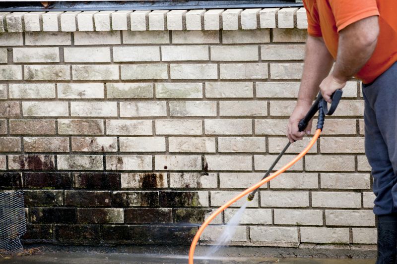 Retaining Wall Power Washing