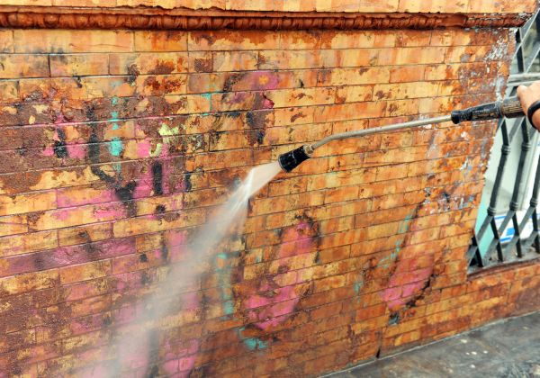 Brick Graffiti Cleaning in Conway